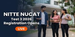 NITTE NUCAT Test 3 Registration 2026 Opens